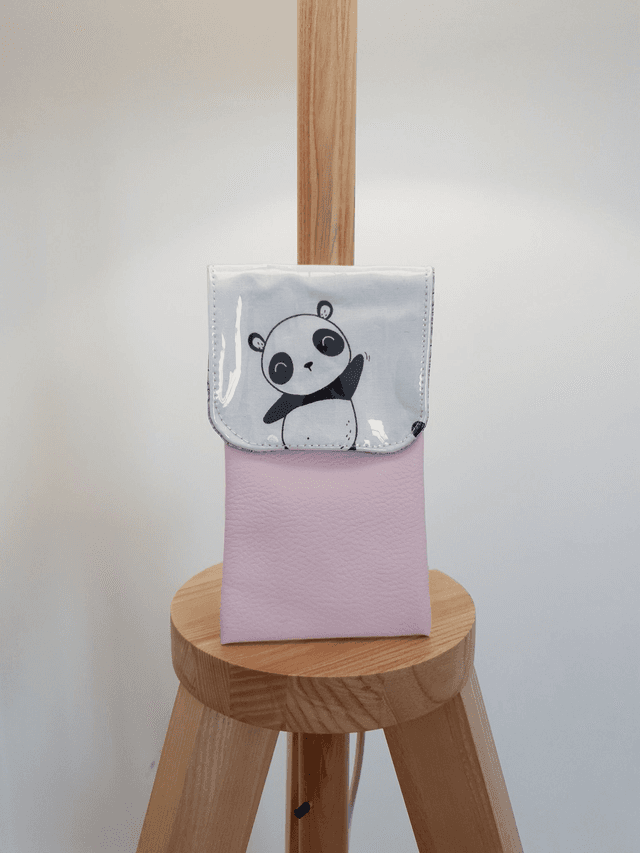 Pochette aimantée Motifs/simili cuir mat